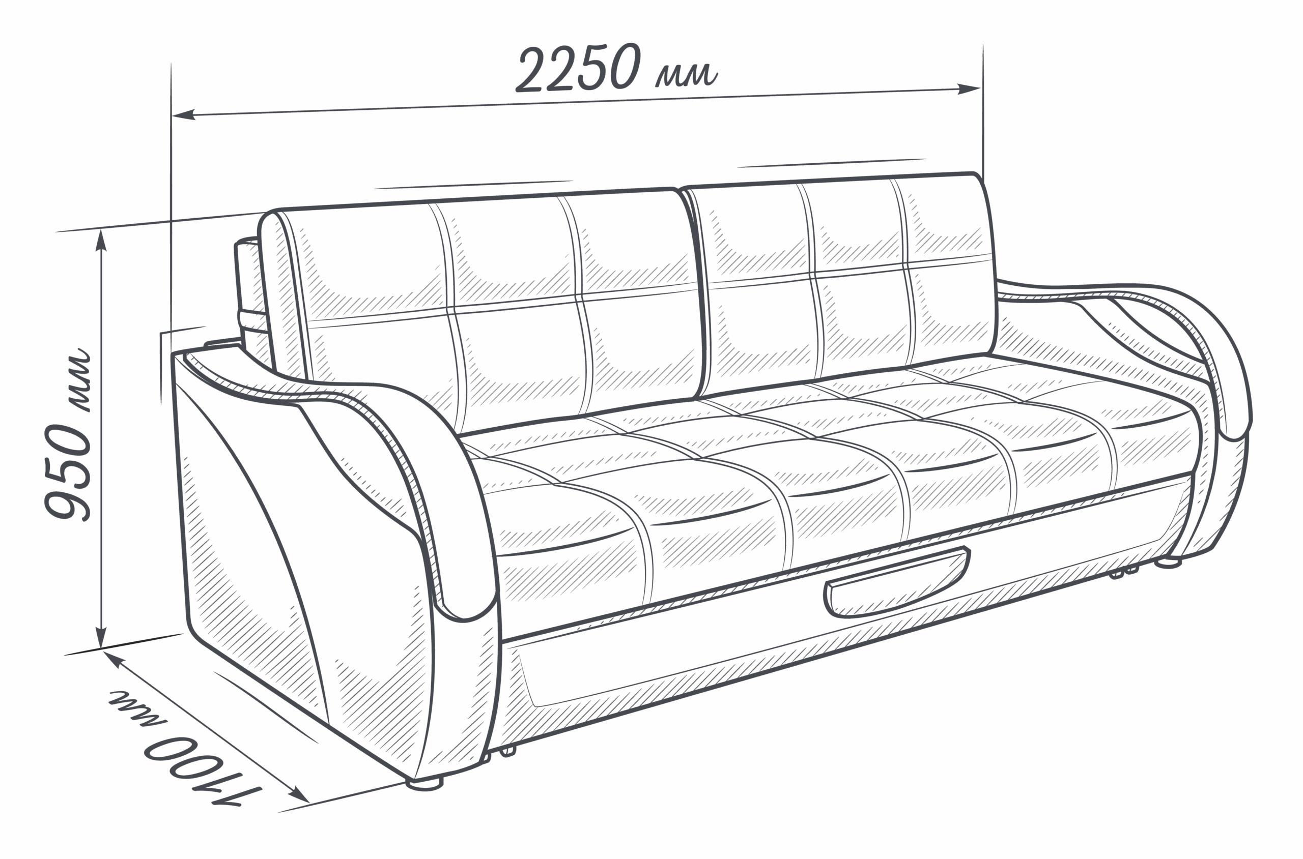 ЧИКАГО – диван прямой