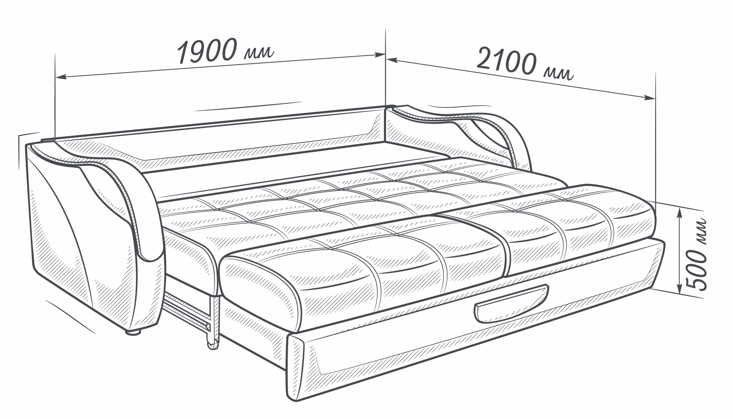ЧИКАГО – диван прямой