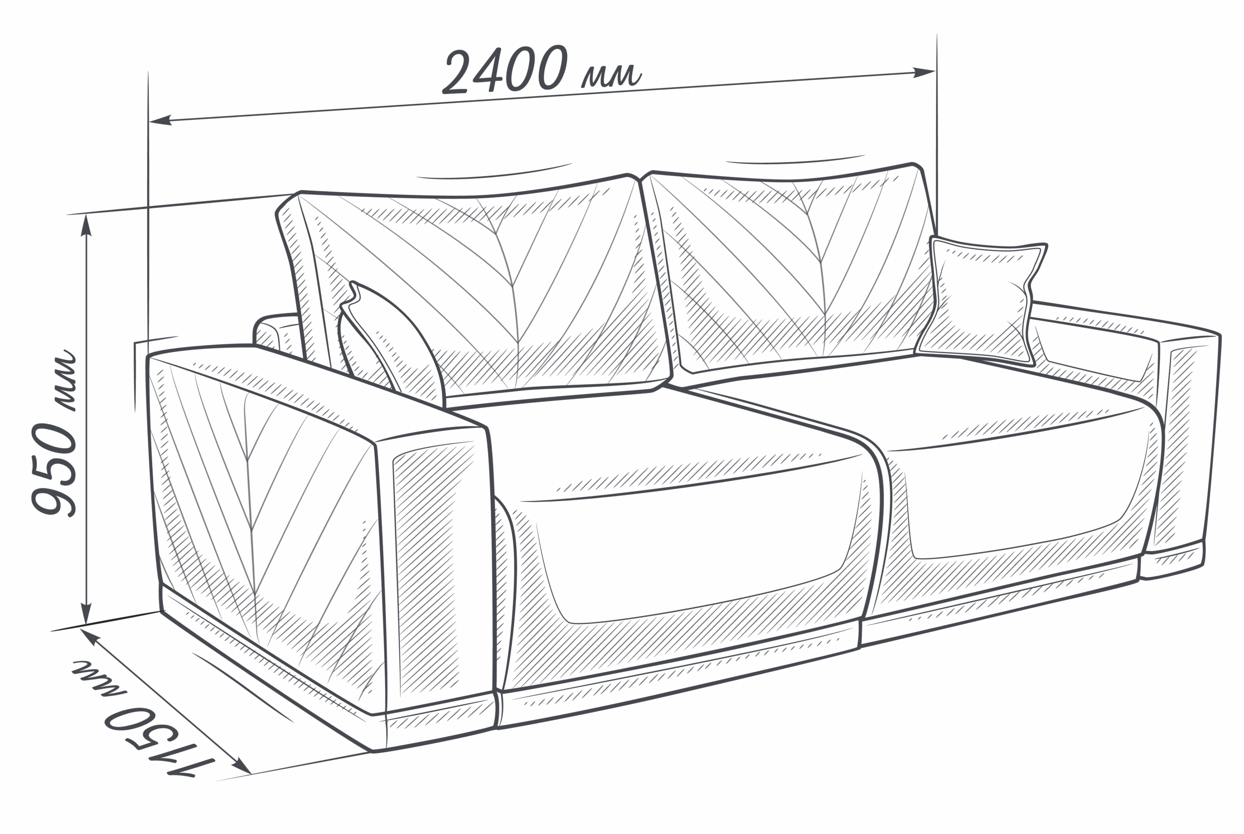 ФИНИКС – диван прямой