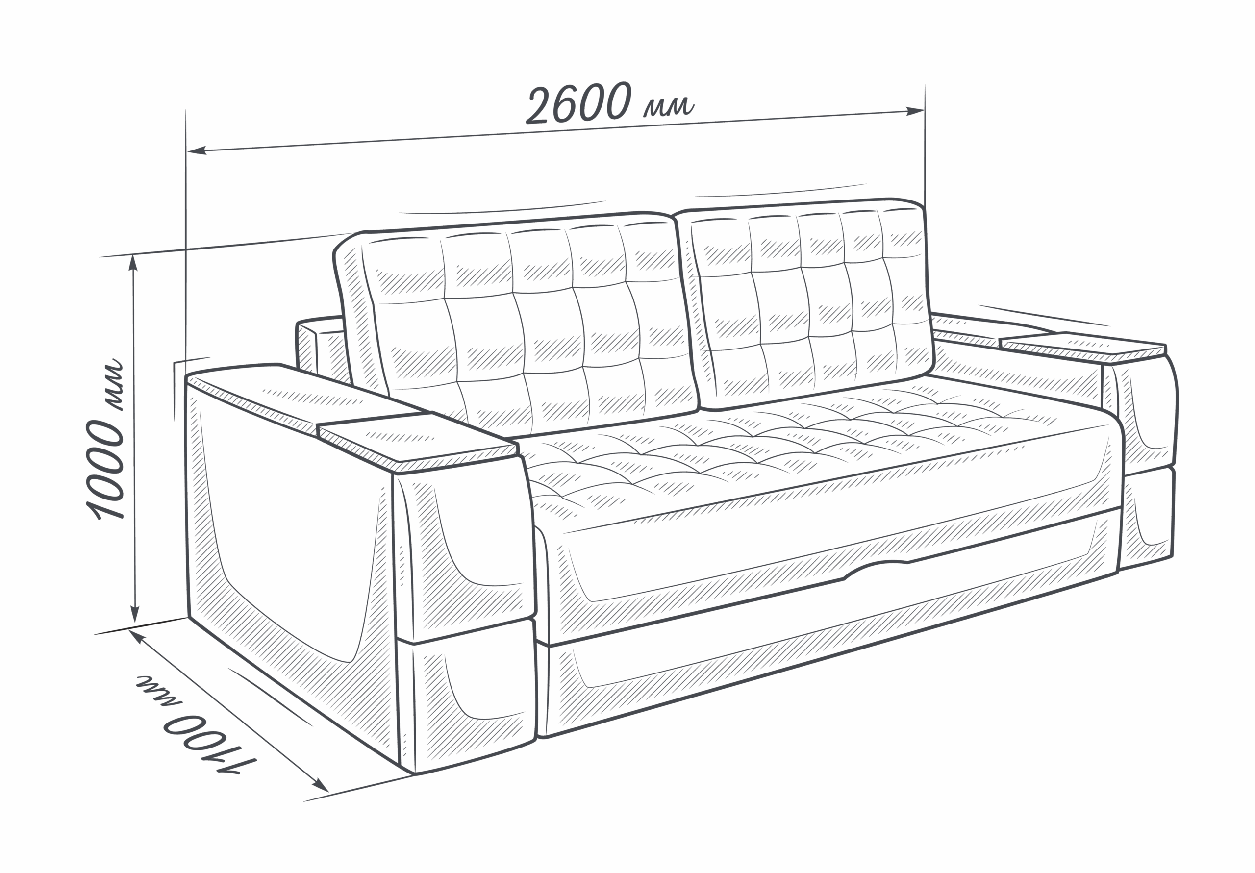 ХЬЮСТОН  – диван прямой