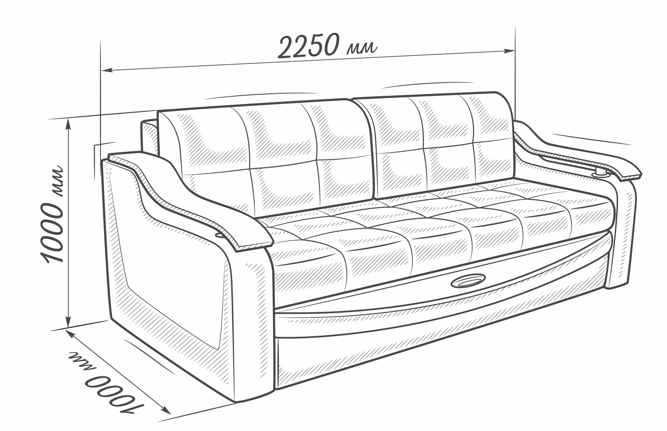 ЛИДЕР — диван прямой