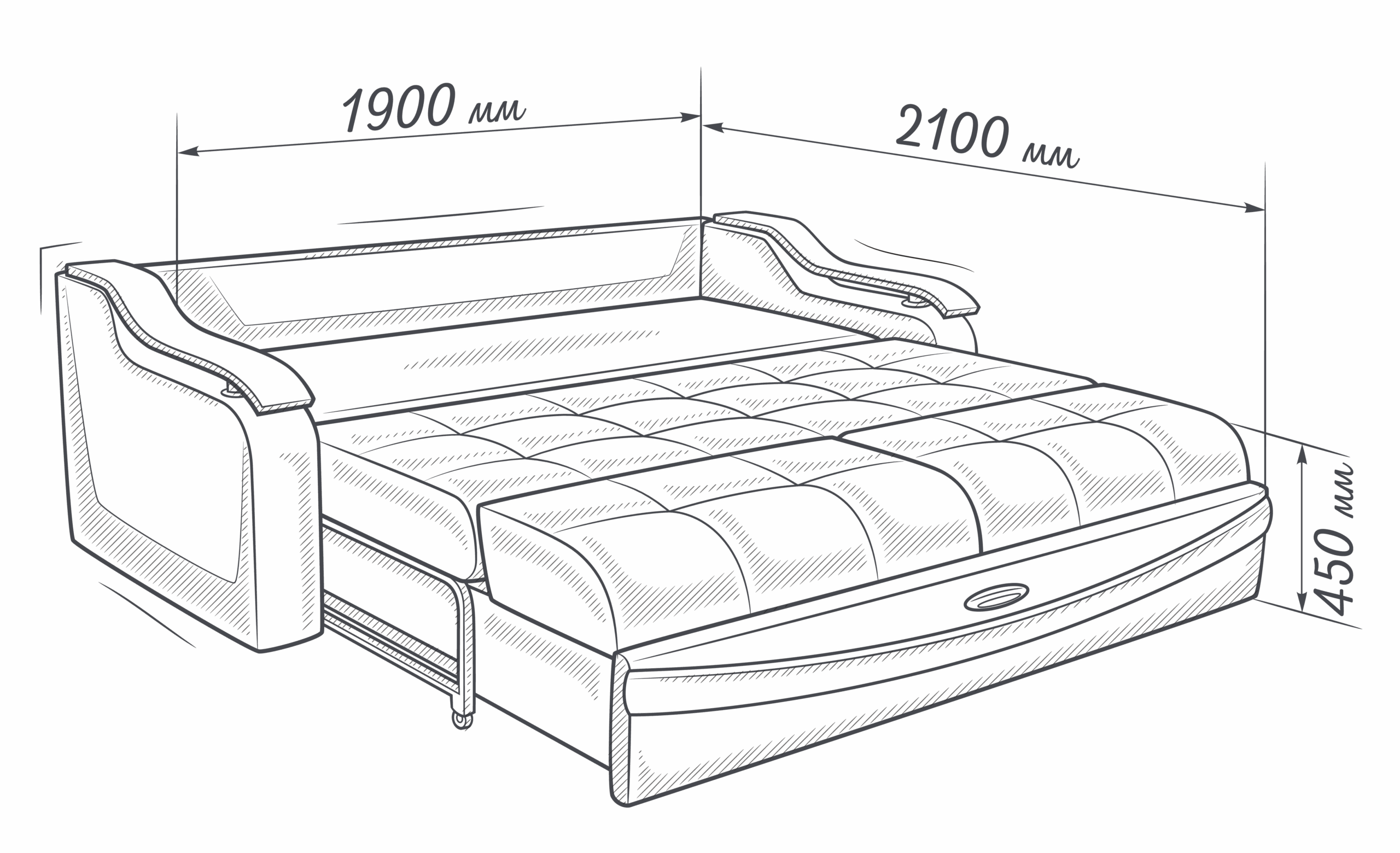ЛИДЕР — диван прямой