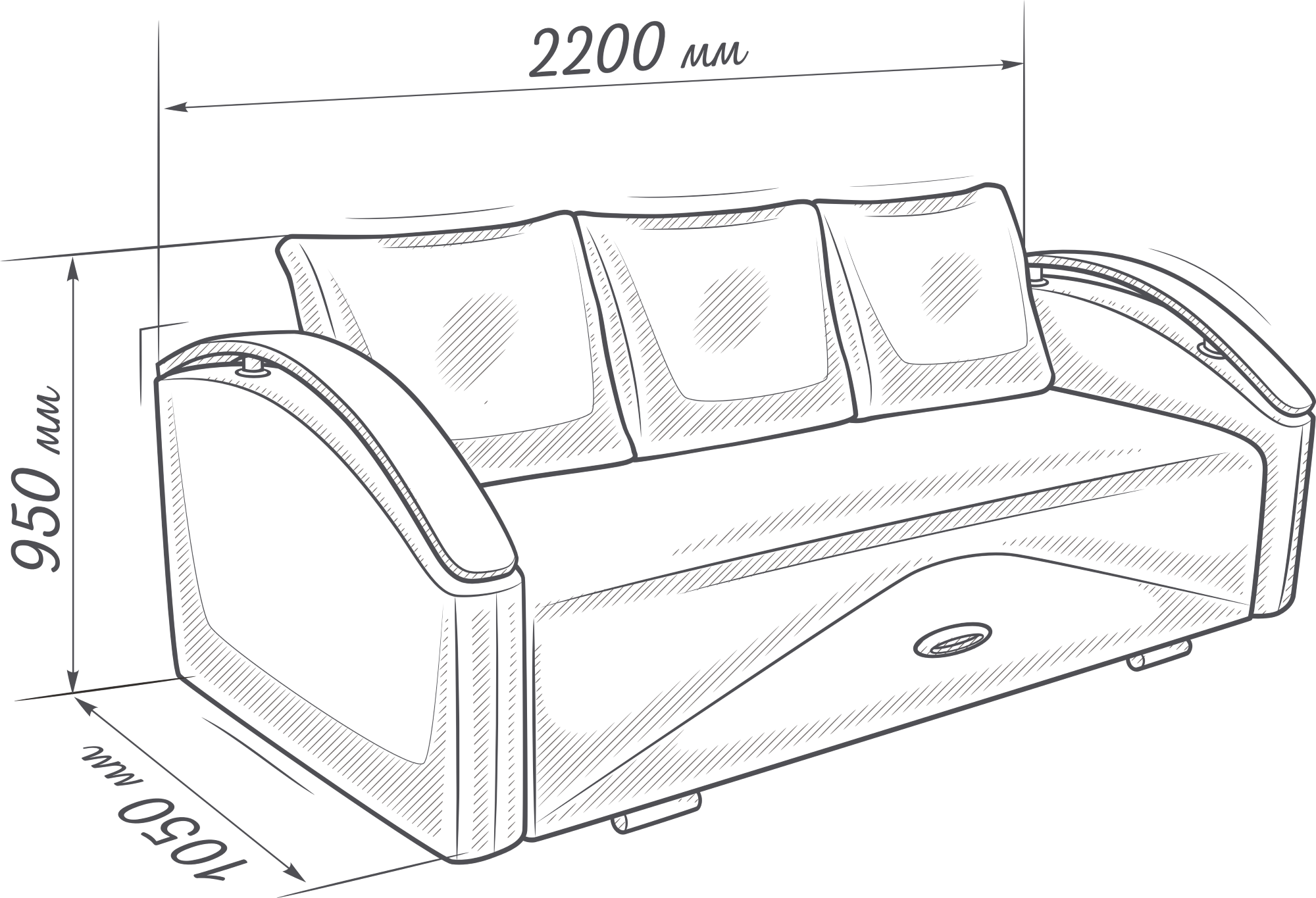 МОНАКО – диван прямой