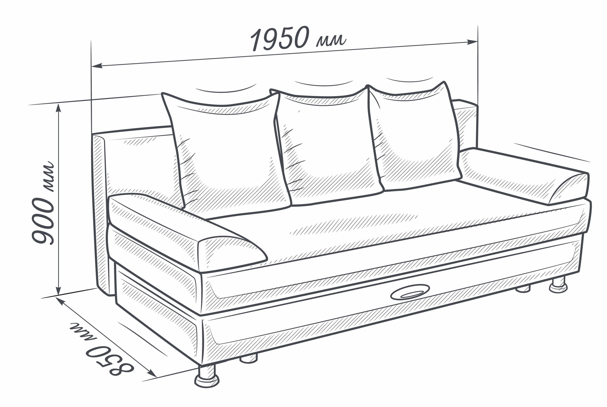 РОНДА – диван прямой