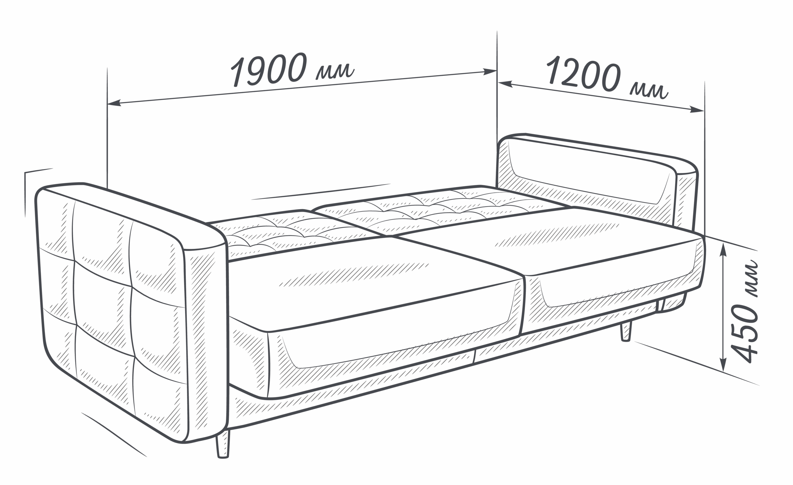 ТОРОНТО – диван прямой