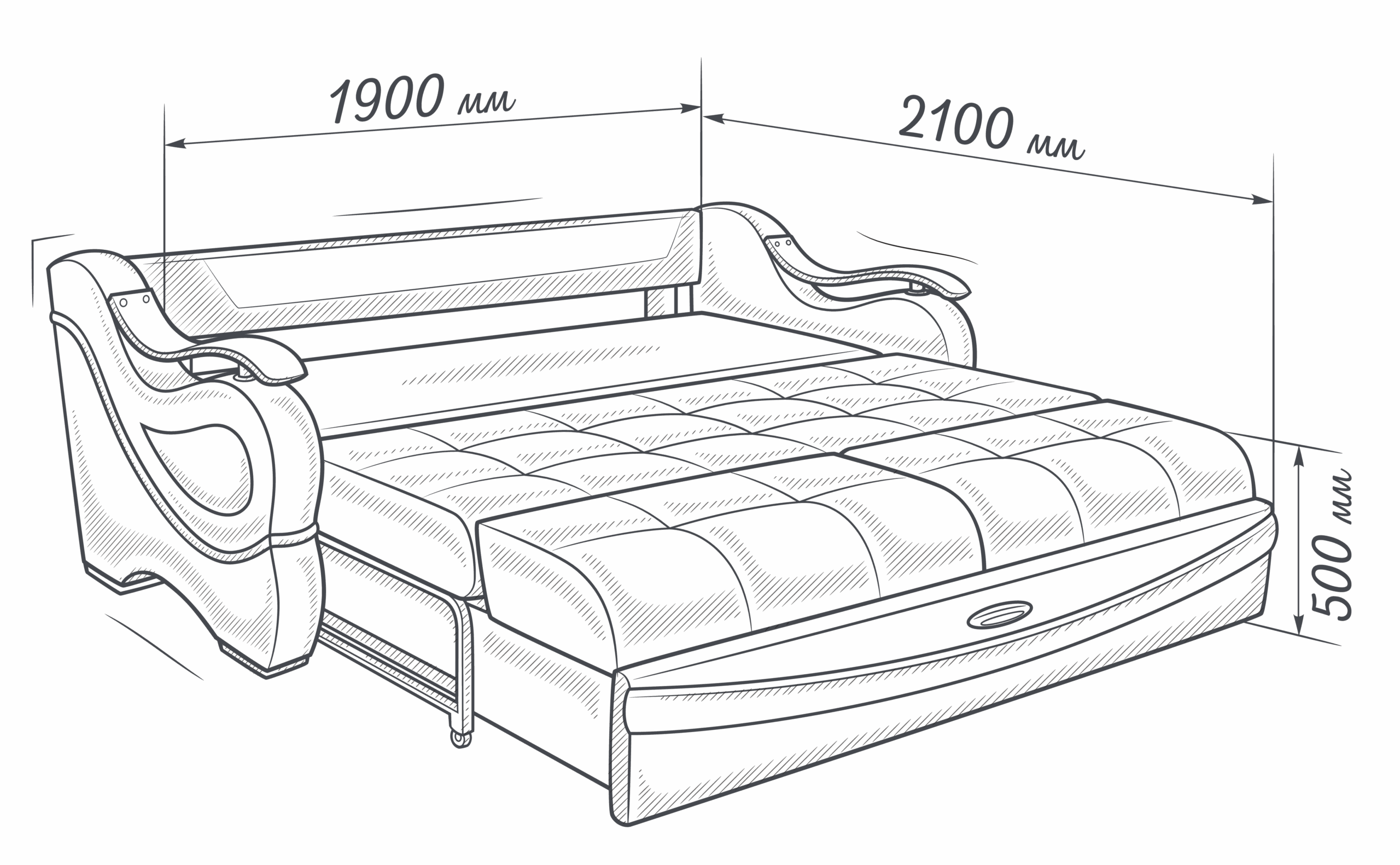 ВИКТОРИЯ — диван прямой